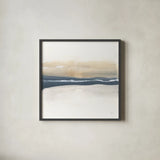 Tonal Blue Gray IV by Chris Paschke. Shown in a sleek black glass frame for a contemporary gallery look. Available as an archival giclee rolled canvas, fine art paper, or poster print. SKU 74351a.