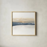 Tonal Blue Gray IV by Chris Paschke. Shown in a natural wood glass frame for a timeless modern aesthetic. Available as an archival giclee rolled canvas, fine art paper, or poster print. SKU 74351a.