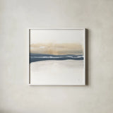 Tonal Blue Gray IV by Chris Paschke. Shown in a crisp white glass frame for a clean and minimalist style. Available as an archival giclee rolled canvas, fine art paper, or poster print. SKU 74351a.