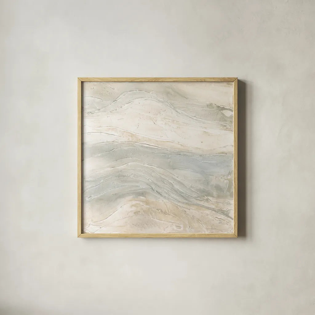 Toned Texture VI by Chris Paschke. Shown in a natural wood glass frame for a timeless modern aesthetic. Available as an archival giclee rolled canvas, fine art paper, or poster print. SKU 79631a.