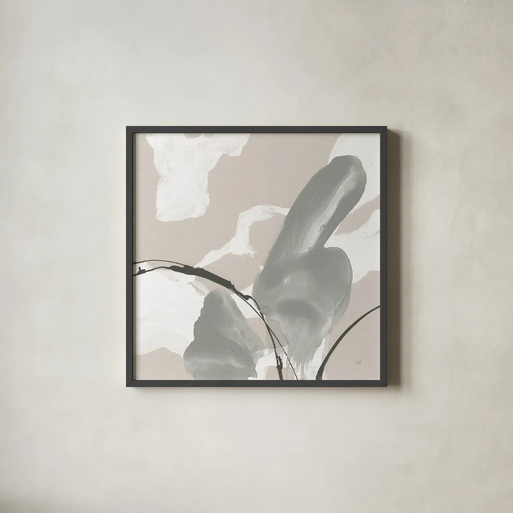 Touch of Gray I by Chris Paschke. Shown in a sleek black glass frame for a contemporary gallery look. Available as an archival giclee rolled canvas, fine art paper, or poster print. SKU 75155a.