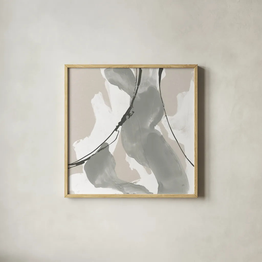 Touch of Gray II by Chris Paschke. Shown in a natural wood glass frame for a timeless modern aesthetic. Available as an archival giclee rolled canvas, fine art paper, or poster print. SKU 75156a.