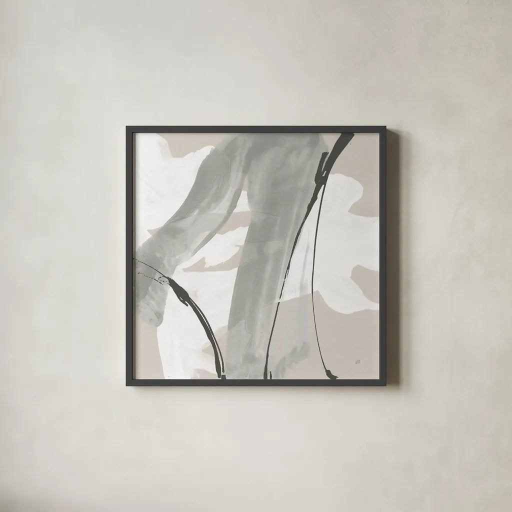 Touch of Gray III by Chris Paschke. Shown in a sleek black glass frame for a contemporary gallery look. Available as an archival giclee rolled canvas, fine art paper, or poster print. SKU 75157a.
