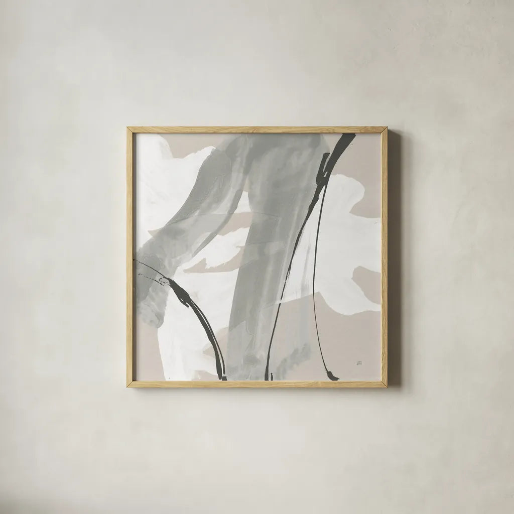Touch of Gray III by Chris Paschke. Shown in a natural wood glass frame for a timeless modern aesthetic. Available as an archival giclee rolled canvas, fine art paper, or poster print. SKU 75157a.