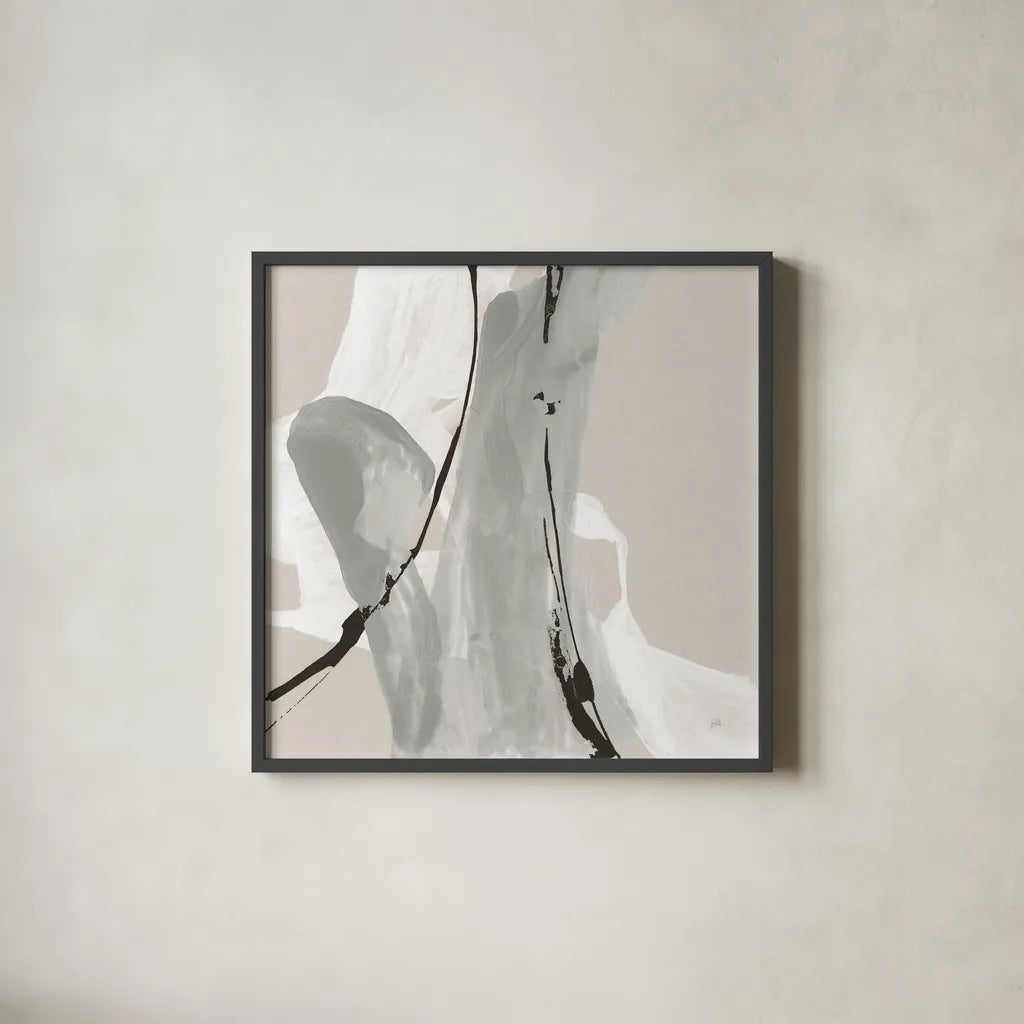 Touch of Gray IV by Chris Paschke. Shown in a sleek black glass frame for a contemporary gallery look. Available as an archival giclee rolled canvas, fine art paper, or poster print. SKU 75158a.