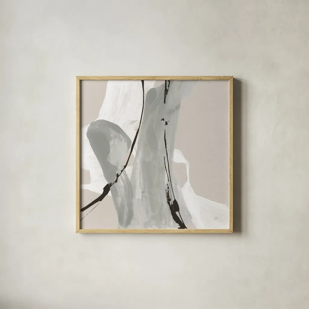 Touch of Gray IV by Chris Paschke. Shown in a natural wood glass frame for a timeless modern aesthetic. Available as an archival giclee rolled canvas, fine art paper, or poster print. SKU 75158a.