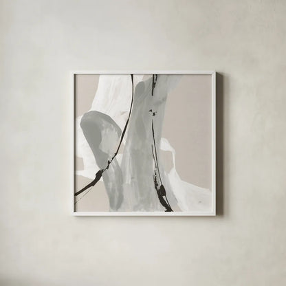 Touch of Gray IV by Chris Paschke. Shown in a crisp white glass frame for a clean and minimalist style. Available as an archival giclee rolled canvas, fine art paper, or poster print. SKU 75158a.