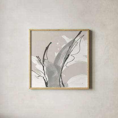 Touch of Gray V by Chris Paschke. Shown in a natural wood glass frame for a timeless modern aesthetic. Available as an archival giclee rolled canvas, fine art paper, or poster print. SKU 75159a.