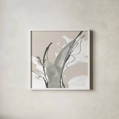 Touch of Gray V by Chris Paschke. Shown in a crisp white glass frame for a clean and minimalist style. Available as an archival giclee rolled canvas, fine art paper, or poster print. SKU 75159a.