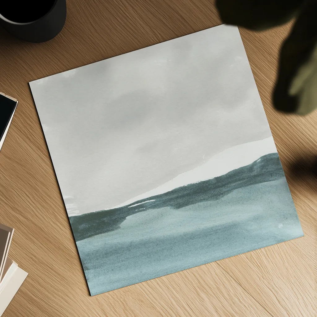 Tranquil Silver Sea I by Chris Paschke. Shown as a detailed flat fine art print, highlighting archival giclee quality. Available as an archival giclee rolled canvas, fine art paper, or poster print. SKU 85288a.