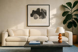 Transitions III by Chris Paschke. Displayed in a glass frame with matte in a clean modern living room. Available as an archival giclee rolled canvas, fine art paper, or poster print. SKU 74739a.