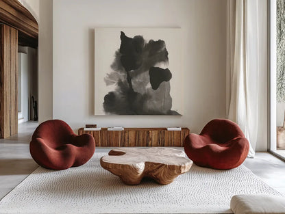 Transitions VII by Chris Paschke. Shown as extra-large giant wall art in a modern living room. Available as an archival giclee rolled canvas, fine art paper, or poster print. SKU 74743a.