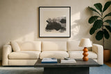 Transitions VIII by Chris Paschke. Displayed in a glass frame with matte in a clean modern living room. Available as an archival giclee rolled canvas, fine art paper, or poster print. SKU 74744a.