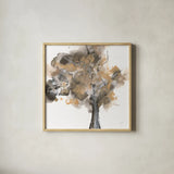 Treetops II by Chris Paschke. Shown in a natural wood glass frame for a timeless modern aesthetic. Available as an archival giclee rolled canvas, fine art paper, or poster print. SKU 88343a.
