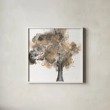 Treetops II by Chris Paschke. Shown in a crisp white glass frame for a clean and minimalist style. Available as an archival giclee rolled canvas, fine art paper, or poster print. SKU 88343a.