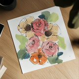 Trend Bouquet II by Chris Paschke. Shown as a detailed flat fine art print, highlighting archival giclee quality. Available as an archival giclee rolled canvas, fine art paper, or poster print. SKU 91447a.