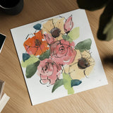 Trend Bouquet III by Chris Paschke. Shown as a detailed flat fine art print, highlighting archival giclee quality. Available as an archival giclee rolled canvas, fine art paper, or poster print. SKU 91448a.