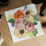 Trend Bouquet IV by Chris Paschke. Shown as a detailed flat fine art print, highlighting archival giclee quality. Available as an archival giclee rolled canvas, fine art paper, or poster print. SKU 91449a.