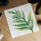 Tropical Palm I by Chris Paschke. Shown as a detailed flat fine art print, highlighting archival giclee quality. Available as an archival giclee rolled canvas, fine art paper, or poster print. SKU 22673a.