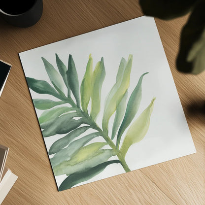 Tropical Palm III by Chris Paschke. Shown as a detailed flat fine art print, highlighting archival giclee quality. Available as an archival giclee rolled canvas, fine art paper, or poster print. SKU 22675a.