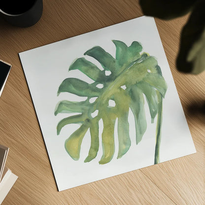 Tropical Palm IV by Chris Paschke. Shown as a detailed flat fine art print, highlighting archival giclee quality. Available as an archival giclee rolled canvas, fine art paper, or poster print. SKU 22676a.