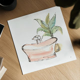 Tub I by Chris Paschke. Shown as a detailed flat fine art print, highlighting archival giclee quality. Available as an archival giclee rolled canvas, fine art paper, or poster print. SKU 66226a.