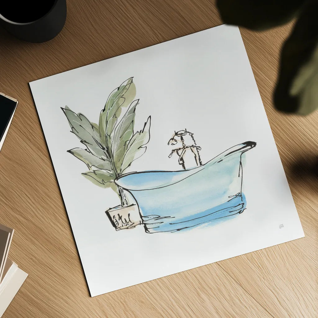 Tub II by Chris Paschke. Shown as a detailed flat fine art print, highlighting archival giclee quality. Available as an archival giclee rolled canvas, fine art paper, or poster print. SKU 66227a.