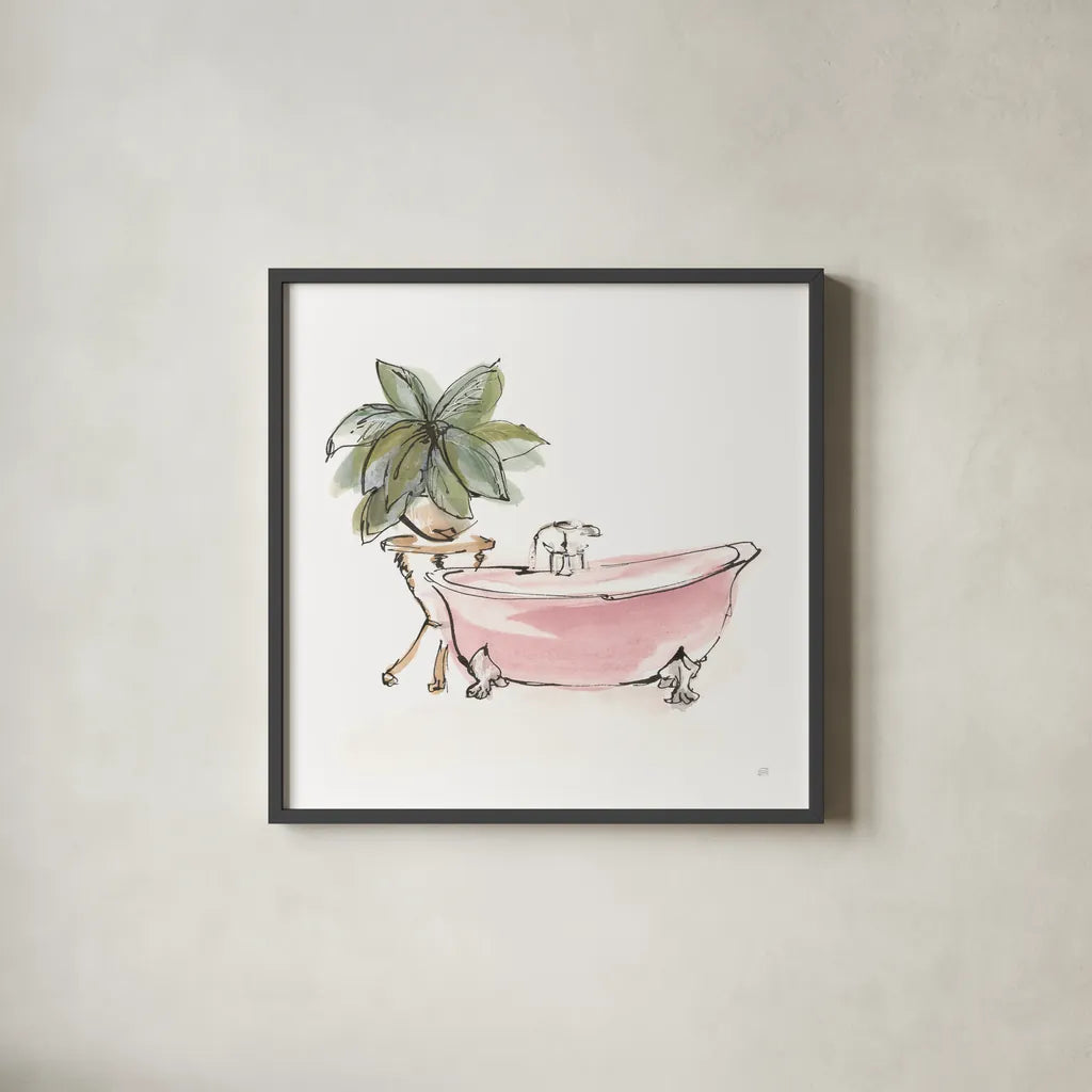 Tub IX by Chris Paschke. Shown in a sleek black glass frame for a contemporary gallery look. Available as an archival giclee rolled canvas, fine art paper, or poster print. SKU 66234a.