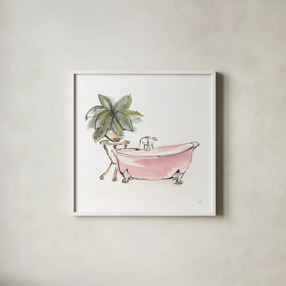 Tub IX by Chris Paschke. Shown in a crisp white glass frame for a clean and minimalist style. Available as an archival giclee rolled canvas, fine art paper, or poster print. SKU 66234a.