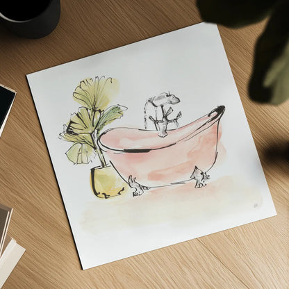 Tub VI by Chris Paschke. Shown as a detailed flat fine art print, highlighting archival giclee quality. Available as an archival giclee rolled canvas, fine art paper, or poster print. SKU 66231a.