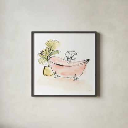 Tub VI by Chris Paschke. Shown in a sleek black glass frame for a contemporary gallery look. Available as an archival giclee rolled canvas, fine art paper, or poster print. SKU 66231a.