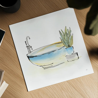 Tub VII by Chris Paschke. Shown as a detailed flat fine art print, highlighting archival giclee quality. Available as an archival giclee rolled canvas, fine art paper, or poster print. SKU 66232a.