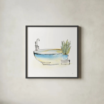 Tub VII by Chris Paschke. Shown in a sleek black glass frame for a contemporary gallery look. Available as an archival giclee rolled canvas, fine art paper, or poster print. SKU 66232a.