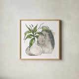 Two Vases I by Chris Paschke. Shown in a natural wood glass frame for a timeless modern aesthetic. Available as an archival giclee rolled canvas, fine art paper, or poster print. SKU 75141a.