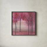 Under the Trees by Chris Paschke. Shown in a sleek black glass frame for a contemporary gallery look. Available as an archival giclee rolled canvas, fine art paper, or poster print. SKU 23958a.