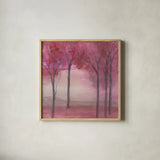 Under the Trees by Chris Paschke. Shown in a natural wood glass frame for a timeless modern aesthetic. Available as an archival giclee rolled canvas, fine art paper, or poster print. SKU 23958a.