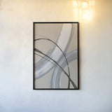 Undisclosed II Warm Gray by Chris Paschke. shown as a paper print in a black flame. Available as a archival giclee rolled canvas, fine art paper, or poster print. SKU 92179h.