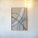 Undisclosed II Warm Gray by Chris Paschke. shown as a paper print in a natural frame. Available as a archival giclee rolled canvas, fine art paper, or poster print. SKU 92179h.
