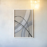 Undisclosed II Warm Gray by Chris Paschke. shown as a paper print in a white frame. Available as a archival giclee rolled canvas, fine art paper, or poster print. SKU 92179h.