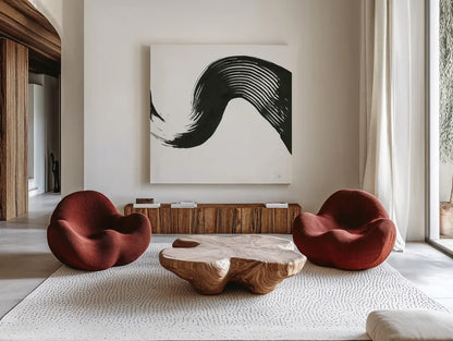 Unparalleled III by Chris Paschke. Shown as extra-large giant wall art in a modern living room. Available as an archival giclee rolled canvas, fine art paper, or poster print. SKU 79941a.