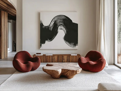 Unparalleled IV by Chris Paschke. Shown as extra-large giant wall art in a modern living room. Available as an archival giclee rolled canvas, fine art paper, or poster print. SKU 79942a.