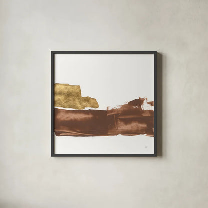 Urban Gold I by Chris Paschke. Shown in a sleek black glass frame for a contemporary gallery look. Available as an archival giclee rolled canvas, fine art paper, or poster print. SKU 86831a.