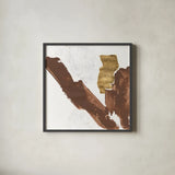 Urban Gold III by Chris Paschke. Shown in a sleek black glass frame for a contemporary gallery look. Available as an archival giclee rolled canvas, fine art paper, or poster print. SKU 86833a.