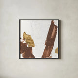 Urban Gold IV by Chris Paschke. Shown in a sleek black glass frame for a contemporary gallery look. Available as an archival giclee rolled canvas, fine art paper, or poster print. SKU 86834a.