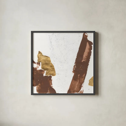 Urban Gold IV by Chris Paschke. Shown in a sleek black glass frame for a contemporary gallery look. Available as an archival giclee rolled canvas, fine art paper, or poster print. SKU 86834a.