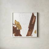 Urban Gold IV by Chris Paschke. Shown in a crisp white glass frame for a clean and minimalist style. Available as an archival giclee rolled canvas, fine art paper, or poster print. SKU 86834a.