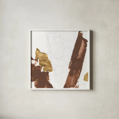 Urban Gold IV by Chris Paschke. Shown in a crisp white glass frame for a clean and minimalist style. Available as an archival giclee rolled canvas, fine art paper, or poster print. SKU 86834a.