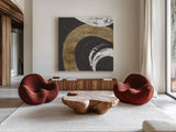 Urban Rainbow I by Chris Paschke. Shown as extra-large giant wall art in a modern living room. Available as an archival giclee rolled canvas, fine art paper, or poster print. SKU 86793a.
