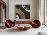 Urban Rainbow III by Chris Paschke. Shown as extra-large giant wall art in a modern living room. Available as an archival giclee rolled canvas, fine art paper, or poster print. SKU 86795a.