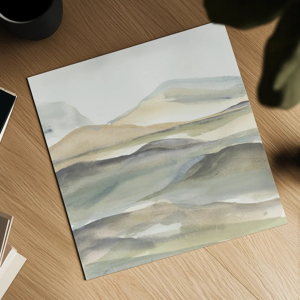 Valleyscape I by Chris Paschke. Shown as a detailed flat fine art print, highlighting archival giclee quality. Available as an archival giclee rolled canvas, fine art paper, or poster print. SKU 67668a.